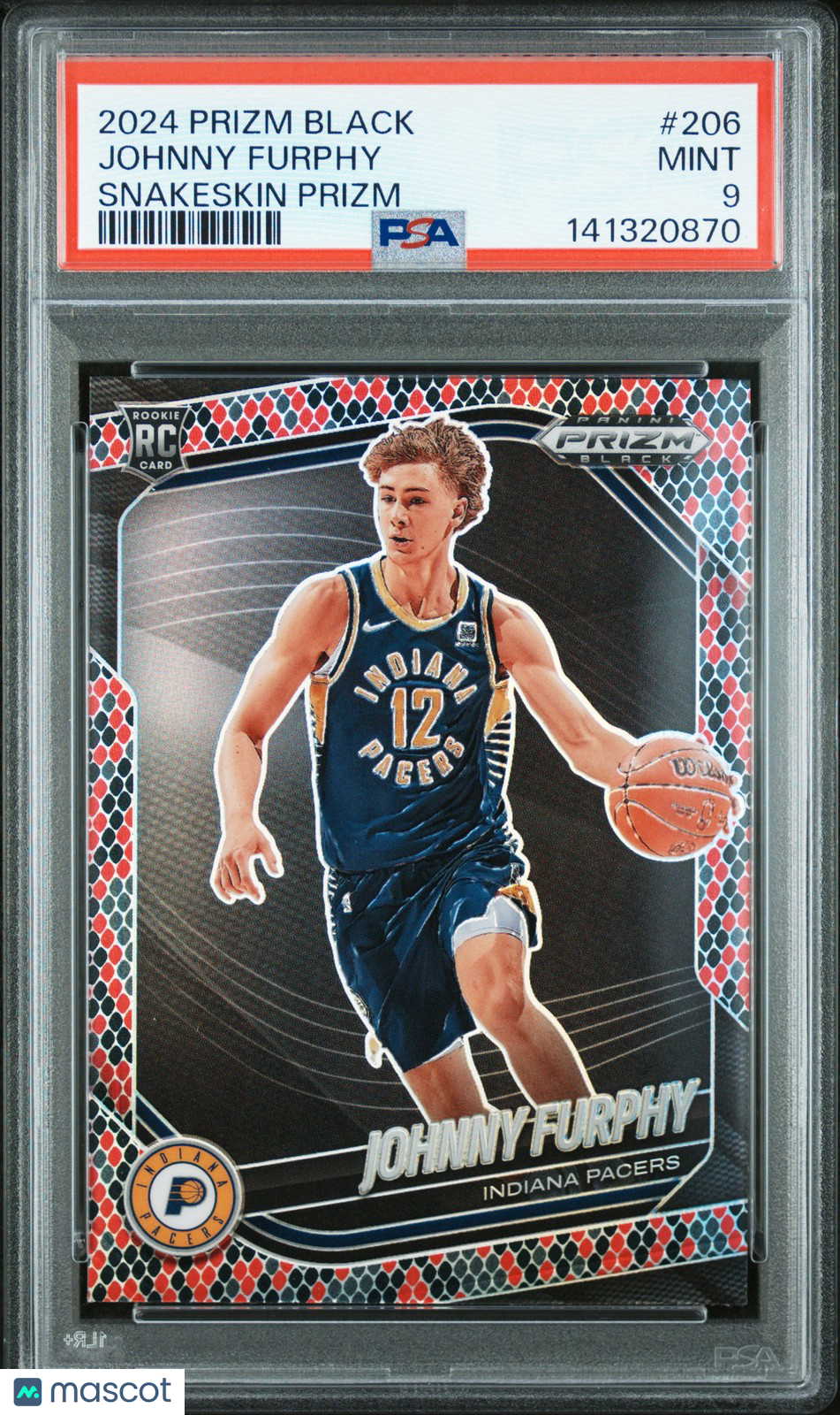 2024 Panini Prizm Black NBA - JOHNNY FURPHY - Snakeskin Rookie - PSA - ROOKIE