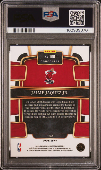 2023 Select Blue Prizm #100 - Jaime Jaquez Jr - Heat ROOKIE - PSA