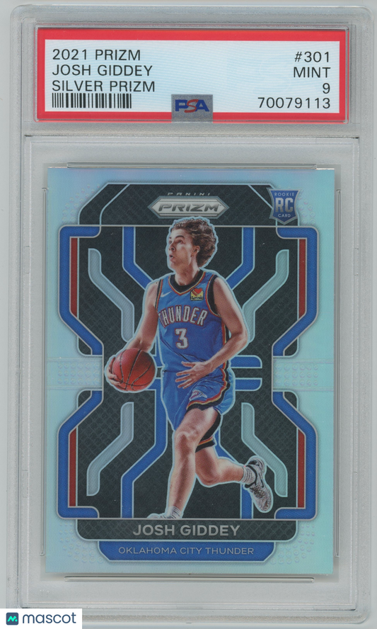 2021 Panini Prizm Josh Giddey #301 Silver PSA 9 ROOKIE