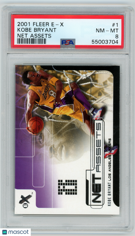 2001 Fleer E-X NBA - Kobe Bryant #1 - HOFer - Net Assets - PSA - KOBE