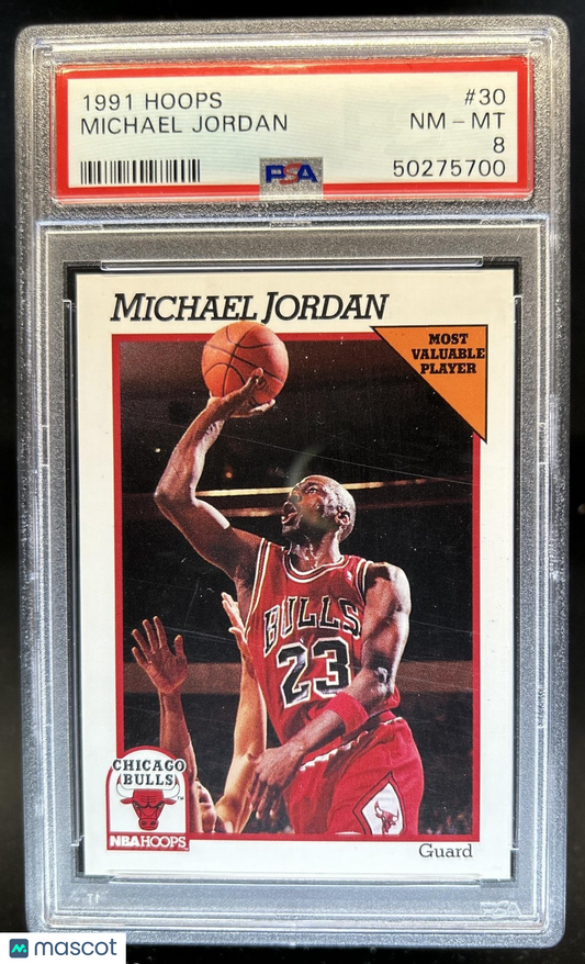 1991 Hoops - Michael Jordan #30 - Bulls MJ - PSA 8