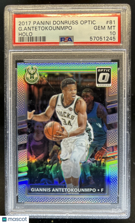 2017 Panini Donruss Optic - Giannis Antetokounmpo #81 - Holo - PSA 10