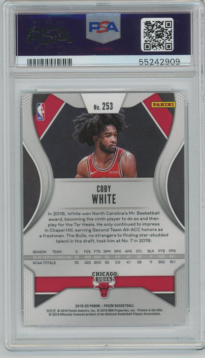 2019 Panini Prizm Coby White ROOKIE #253 PSA 10