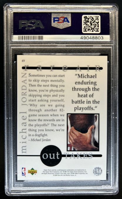 1997 Upper Deck - Michael Jordan - MJ Rare Air Tribute Box #49 - PSA