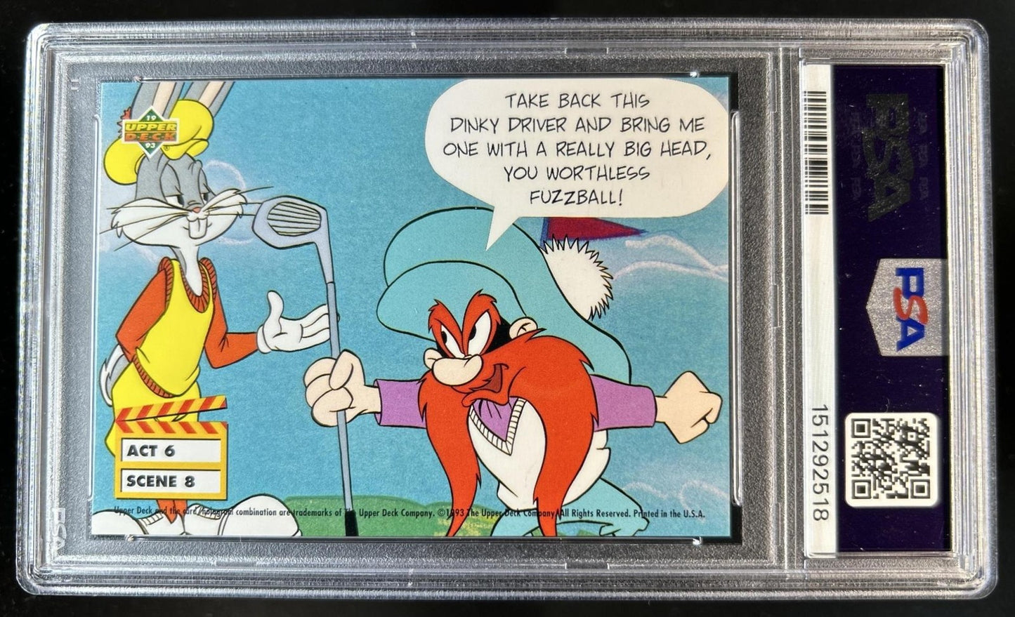 1993 Upper Deck- Michael Jordan - Adventures in Toon World - Act 6 Scene 8 - PSA