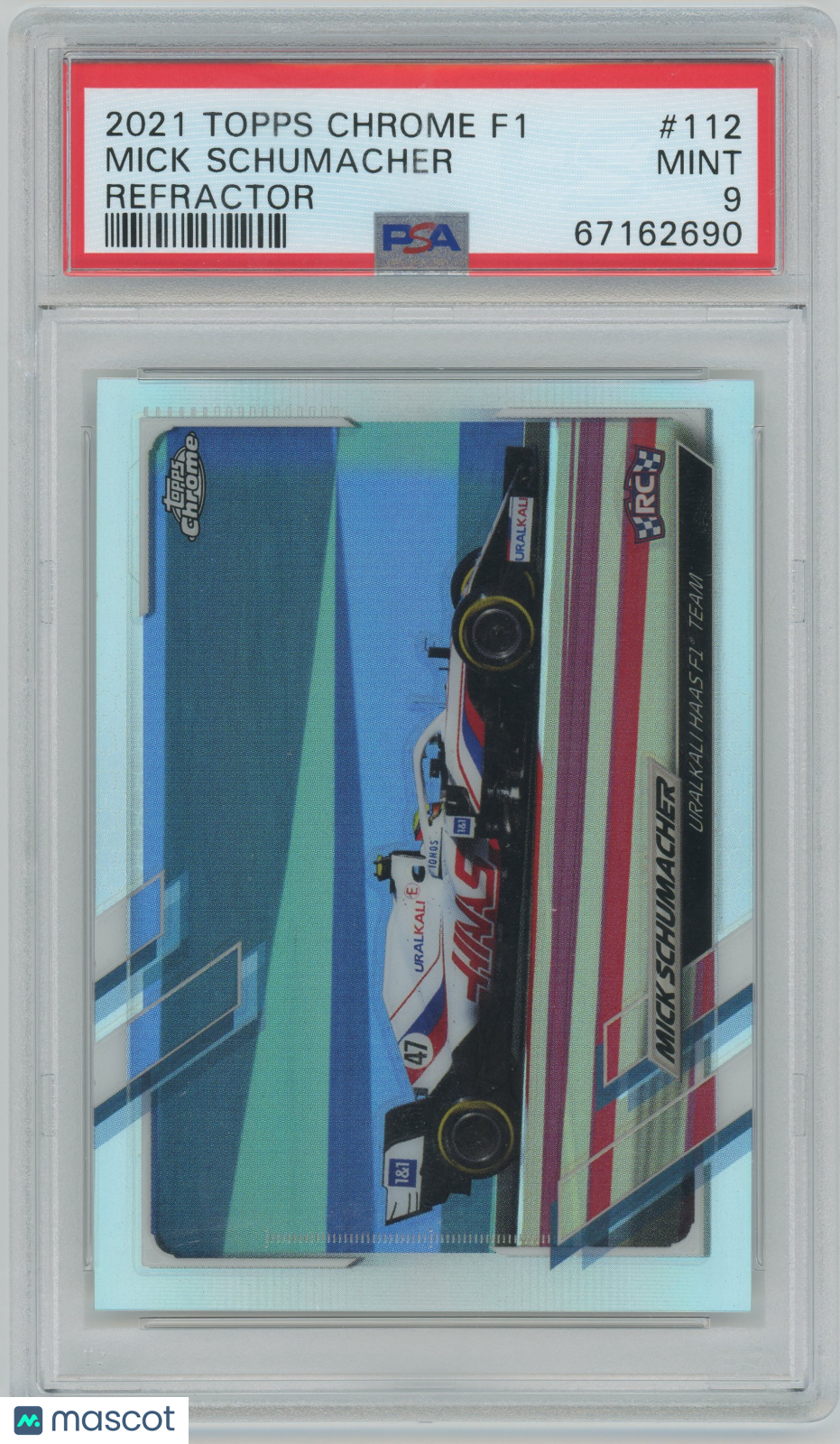 2021 Topps Chrome Formula 1 Mick Schumacher #112 PSA 9