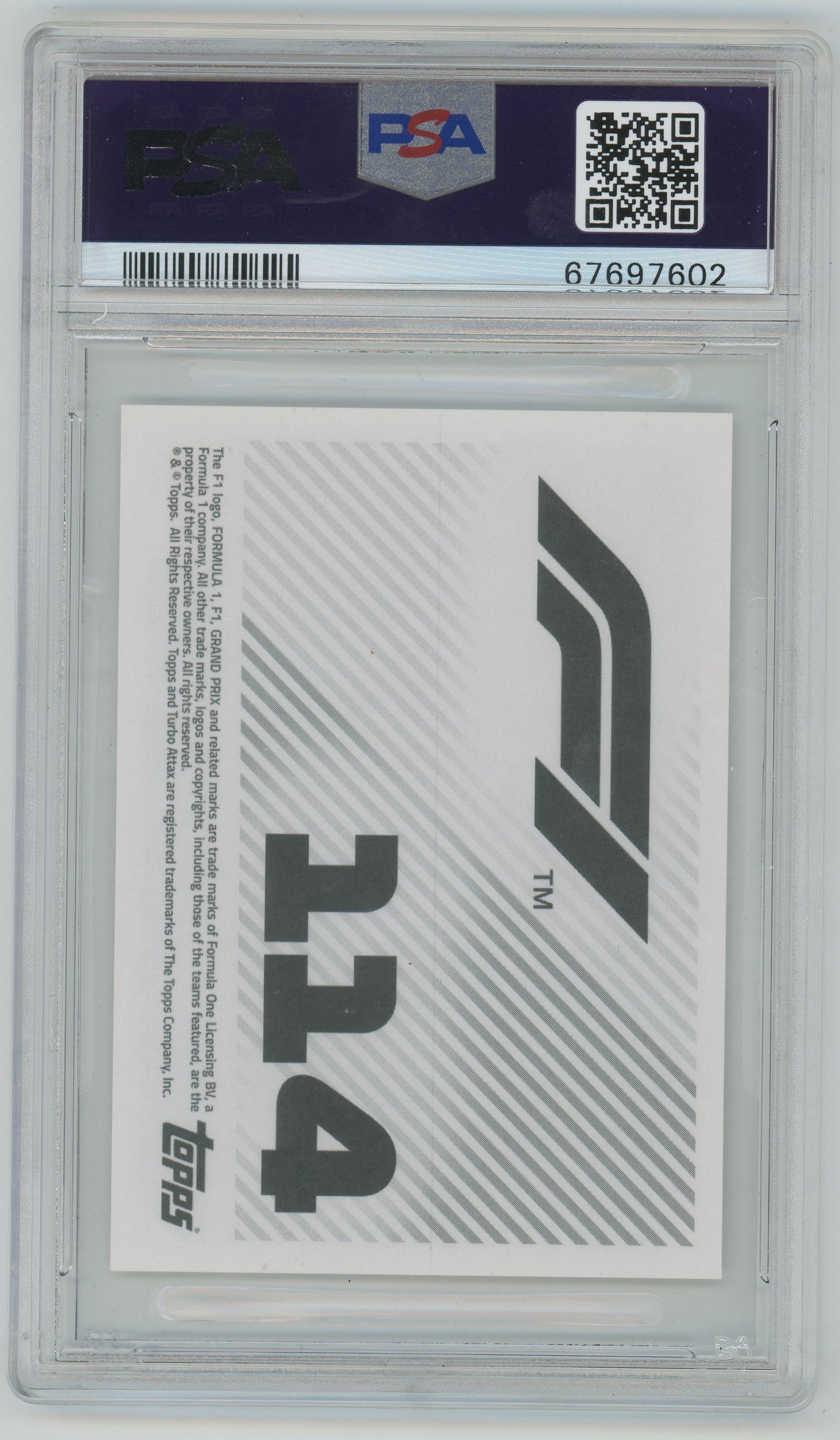 2021 Topps Formula 1 Stickers Lewis Hamilton #114 PSA 8