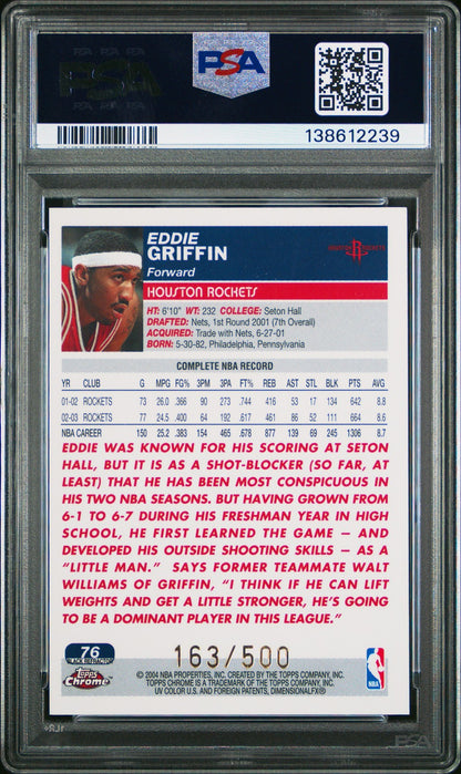 2003 Topps Chrome - Eddie Griffin #76 - Black Refractor /500 - PSA