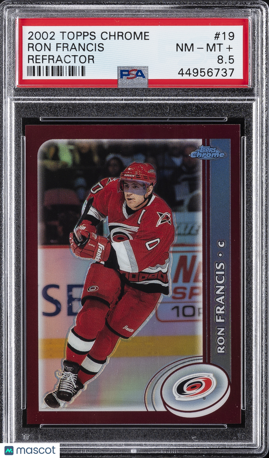 2002 Topps Chrome Hockey - Ron Francis #19 - REFRACTOR - PSA 8.5