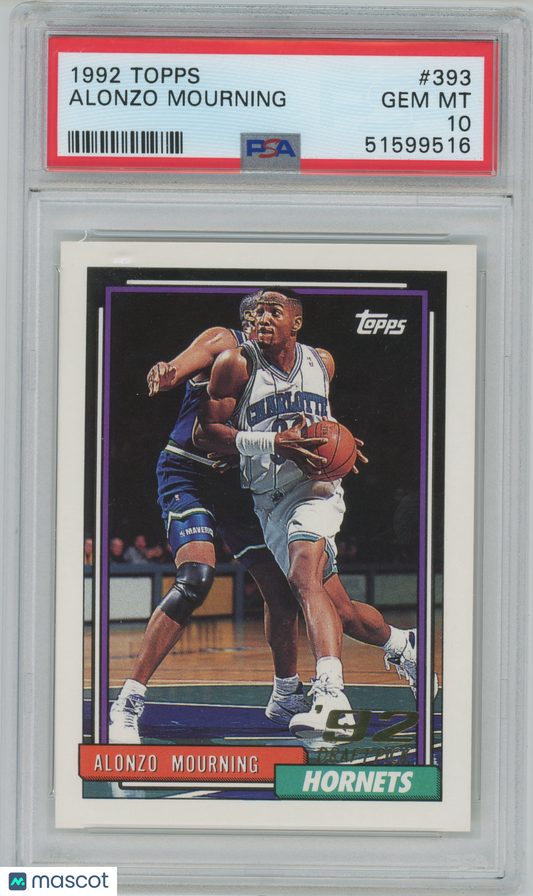 1992 Topps Alonzo Mourning ROOKIE #393 PSA 10