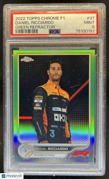2022 Topps Chrome F1 - Daniel Ricciardo - Green Refractor /99 - PSA - Green /99