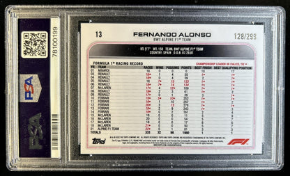 2022 Topps Chrome F1 - Fernando Alonso - Mini Diamond Refractor /299 - PSA 10