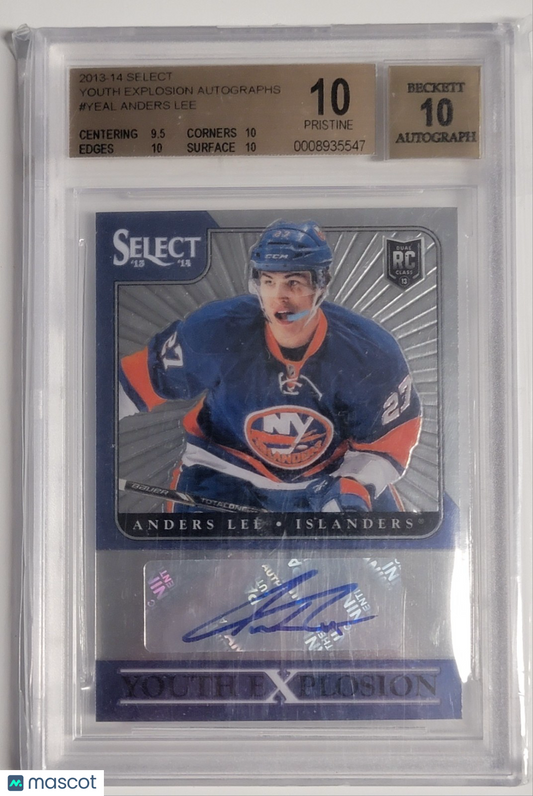 2013 Select Hockey - Anders Lee - ROOKIE AUTO - BGS 10 - Auto 10 - ROOKIE AUTO