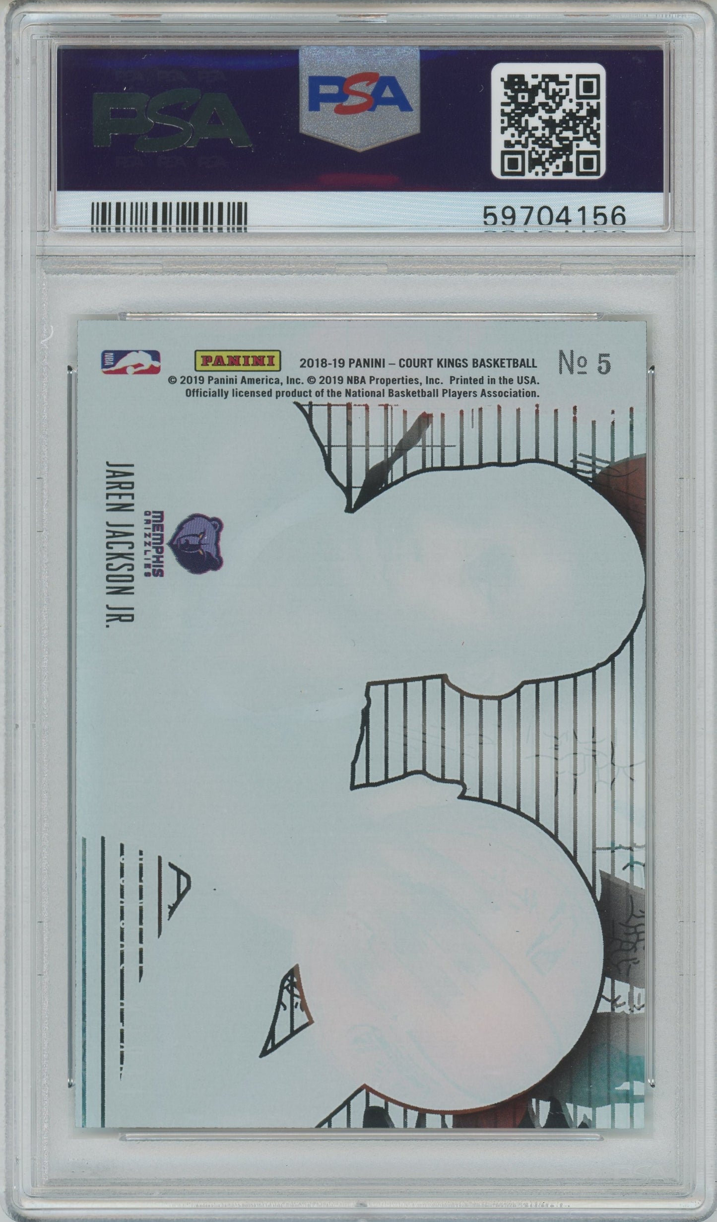 2018 Panini Court Kings Acetate Rookies Jaren Jackson JR. ROOKIE #5 PSA 9