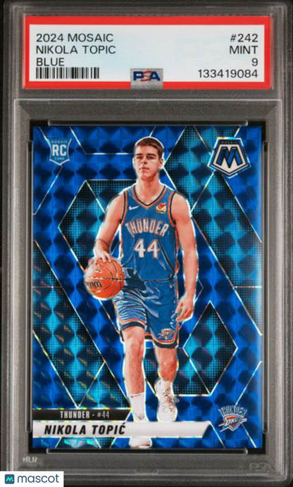 2024 Mosaic NBA - Nikola Topic - ROOKIE - Blue Prizm /199 - ROOKIE - PSA /199