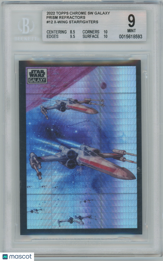 2022 Star Wars Galaxy Prism Refractors /75 - X-wing Starfighters - BGS 9 - /75