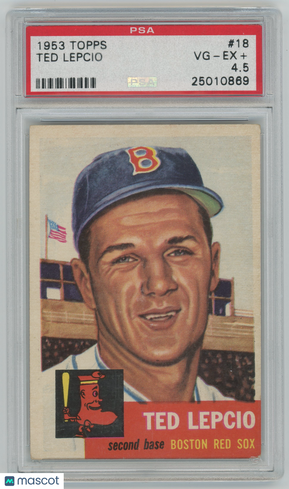 1953 Topps Ted Lepcio #18 PSA 4.5