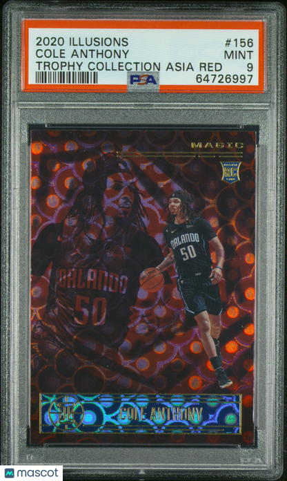 2020 Panini Illusions Trophy Collection Asia Red Cole Anthony - PSA 9 - ROOKIE