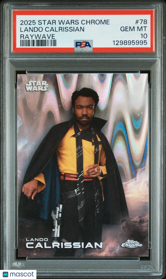 2025 Topps Star Wars Chrome - Lando Calrissian Donald Glover - Raywave - PSA 10