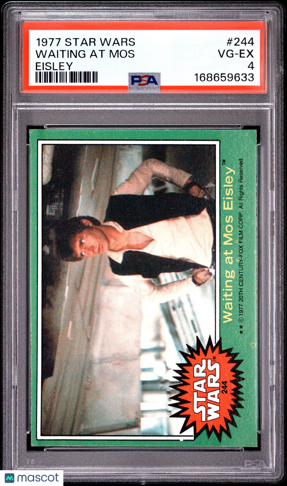 1977 Star Wars - Waiting at Mos Eisley - #244 (HAN SHOT 1st!) - PSA 4