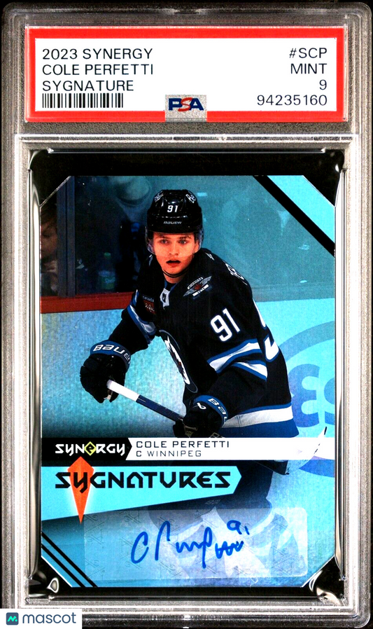 2023 Upper Deck Synergy - Cole Perfetti #S-CP - Sygnature AUTOGRAPH - PSA - Auto