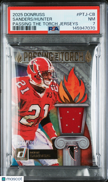 2025 Donruss - Deion Sanders/Travis Hunter - PASSING THE TORCH /199 - PSA