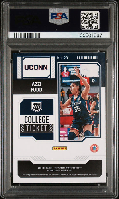 2024 Panini NIL UCONN - Azzi Fudd #29 - Red/White/Blue - PSA - NIL ROOKIE