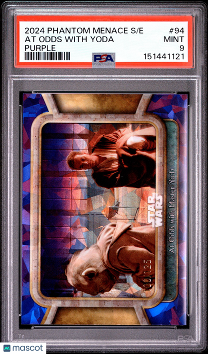 2024 Sapphire Star Wars - At Odds with Master Yoda - PURPLE SAPPHIRE /125 - PSA