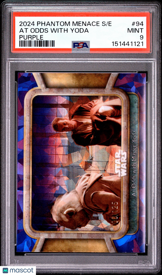 2024 Sapphire Star Wars - At Odds with Master Yoda - PURPLE SAPPHIRE /125 - PSA