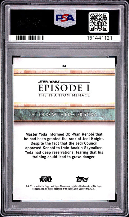 2024 Sapphire Star Wars - At Odds with Master Yoda - PURPLE SAPPHIRE /125 - PSA