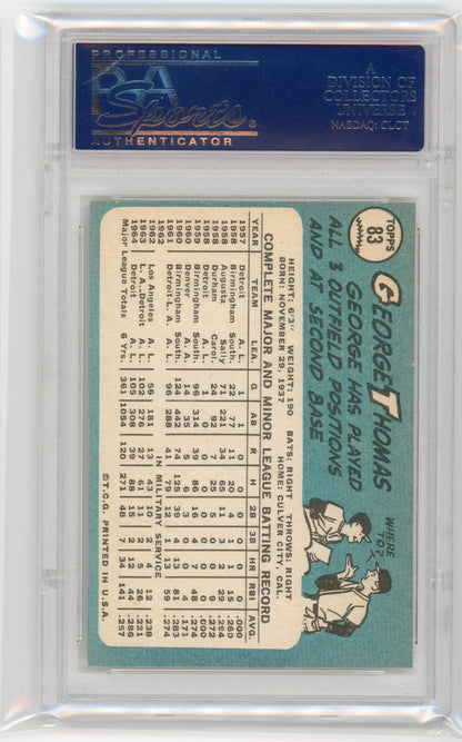 1965 Topps George Thomas #83 PSA 8