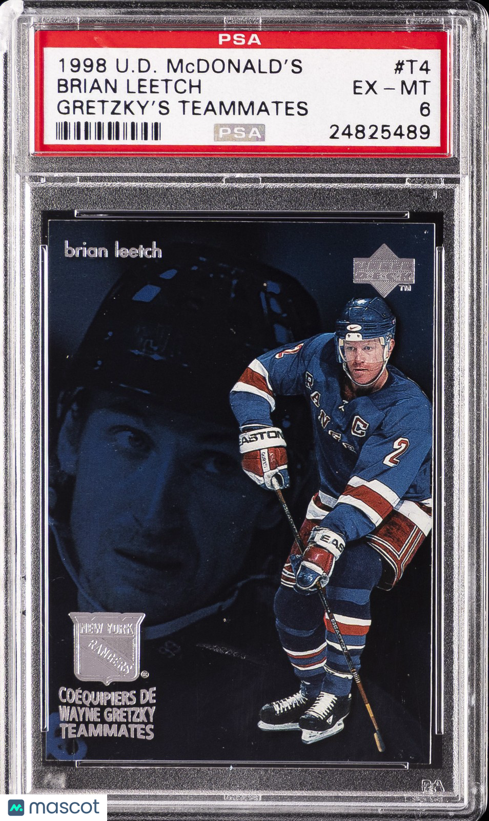 1998 Upper Deck McDonald's Hockey - Brian Leetch #T4 - Gretzky's Teammates - PSA
