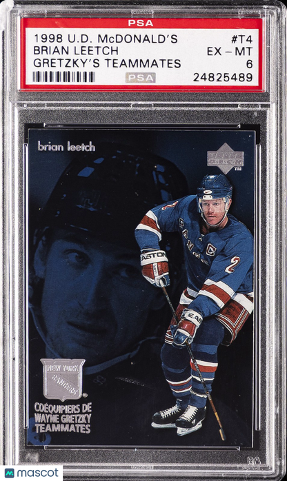 1998 Upper Deck McDonald's Hockey - Brian Leetch #T4 - Gretzky's Teammates - PSA