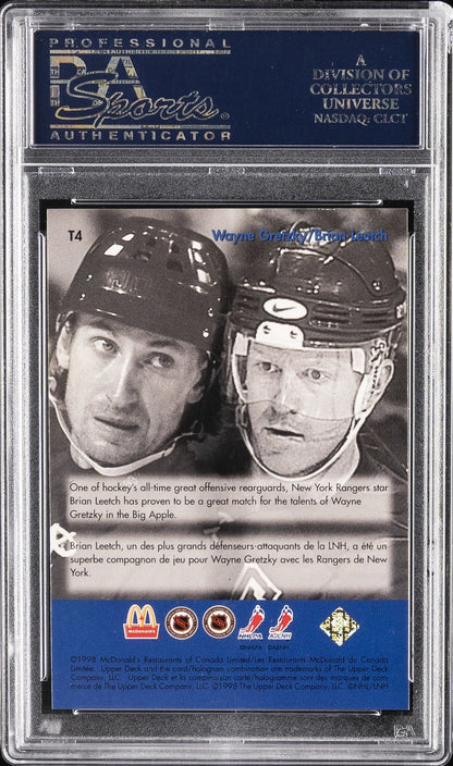 1998 Upper Deck McDonald's Hockey - Brian Leetch #T4 - Gretzky's Teammates - PSA