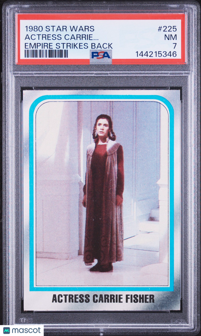1980 Star Wars - The Empire Strikes Back -  Actress Carrie Fisher #225 - PSA 7