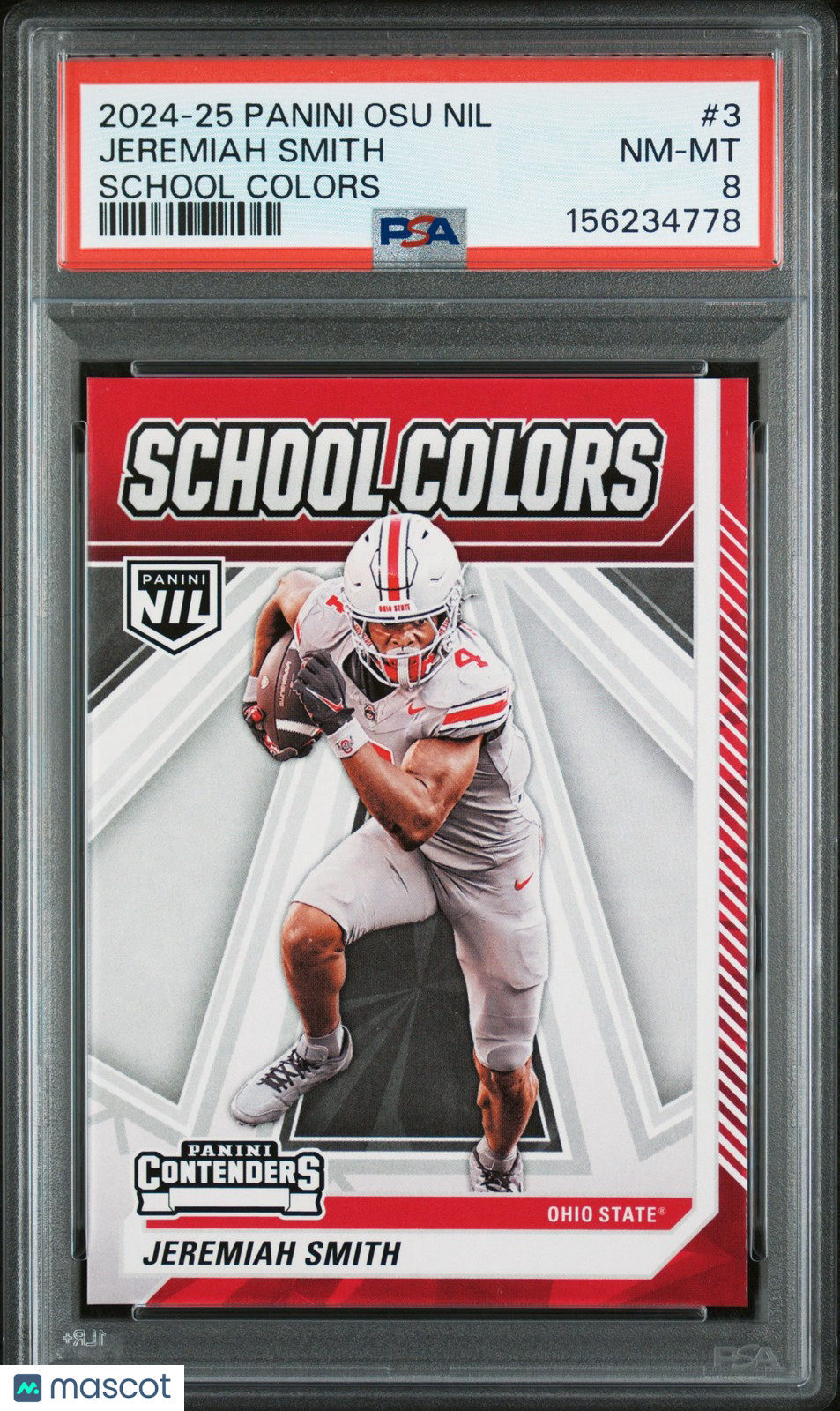 2024 Panini The Ohio State NIL- Jeremiah Smith -Contenders School Colors - PSA 8