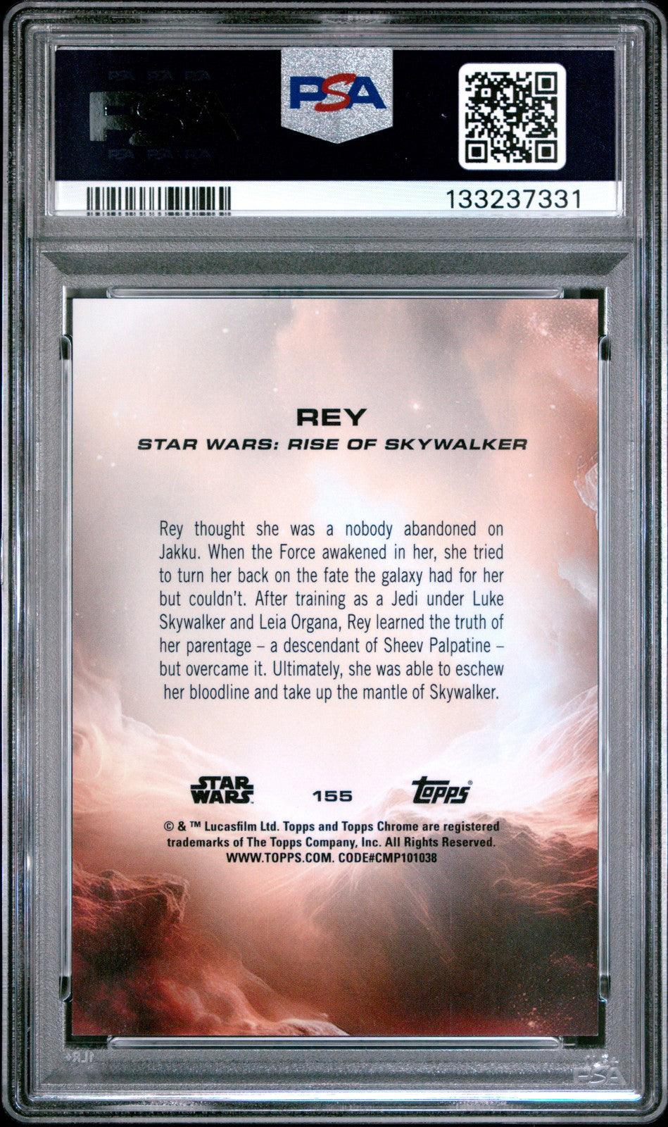 2025 Topps Chrome Star Wars - Rey #155 - Gold Mini-Diamond /50 - PSA - Gold /50