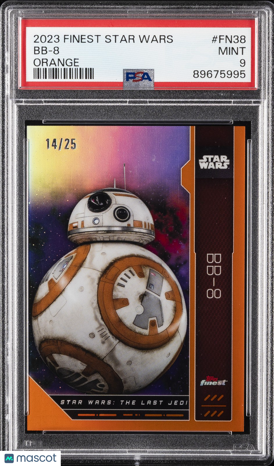 2023 Topps Finest Star Wars - BB-8 #FN38 - Orange /25 - PSA - Orange /25