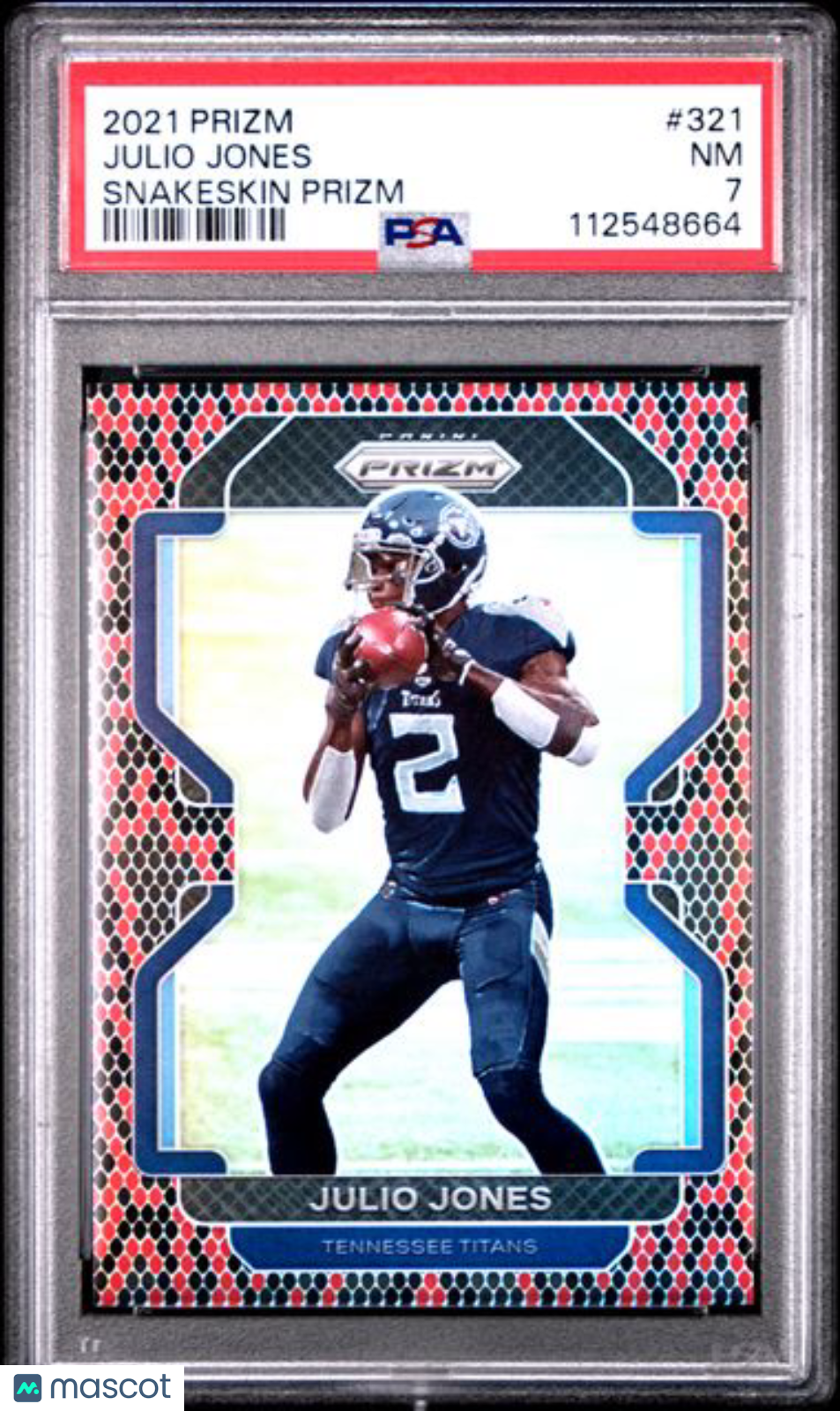 2021 Panini- Julio Jones Titans #321 - POP 1 - Snakeskin Prizm SSP - PSA - POP 1