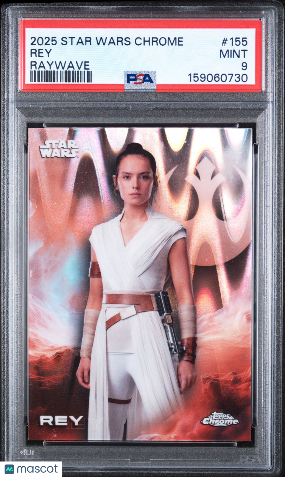 2025 Topps Chrome Star Wars - Rey #155 - RAYWAVE - PSA