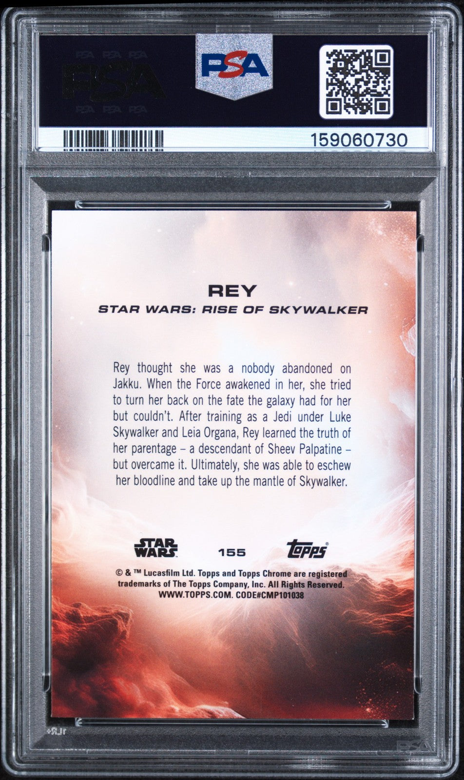 2025 Topps Chrome Star Wars - Rey #155 - RAYWAVE - PSA
