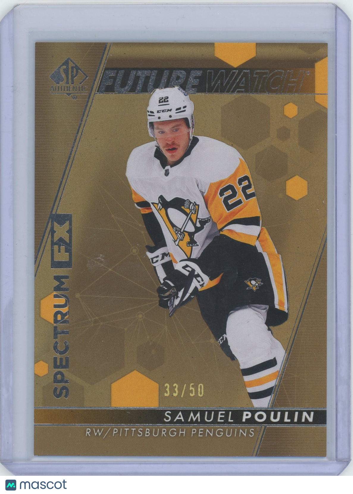 2022-23 SP Authentic Hockey Samuel Poulin #S-66 Future Watch Gold 33/50