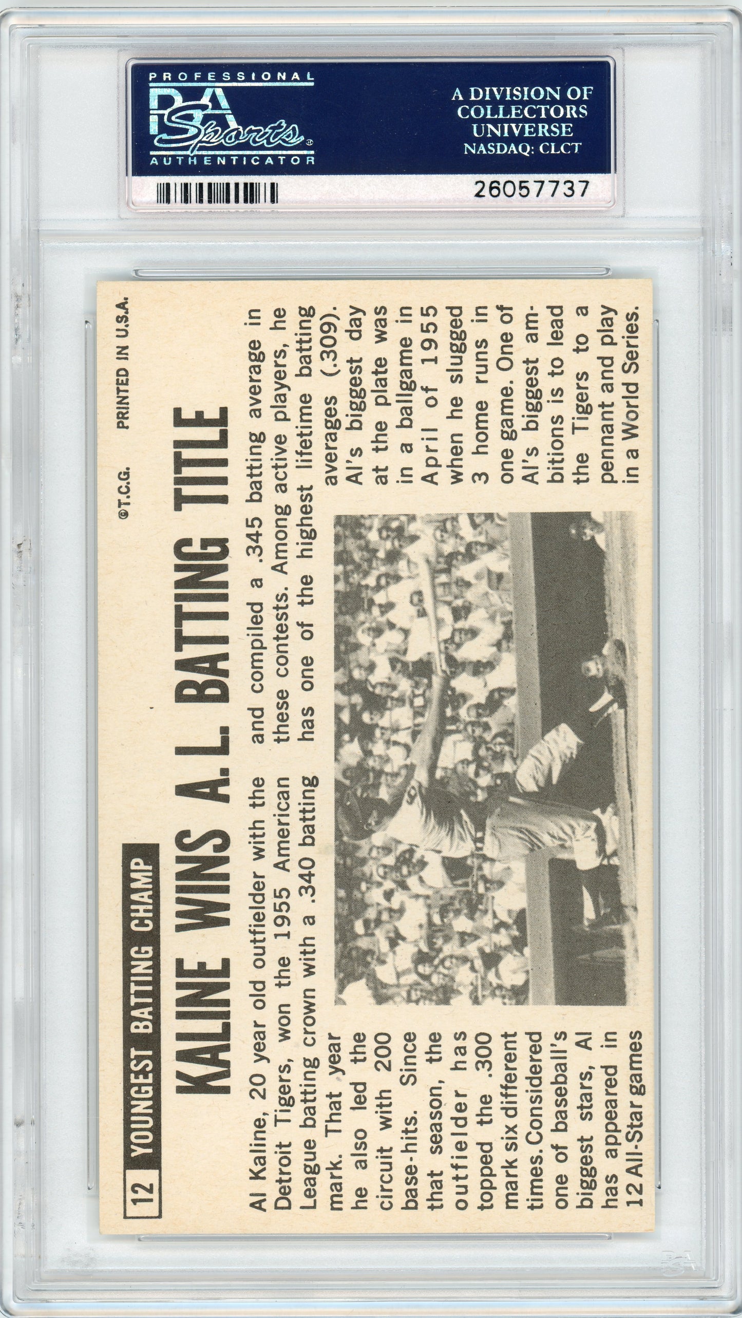 1964 Topps Giants Al Kaline #12 PSA 8