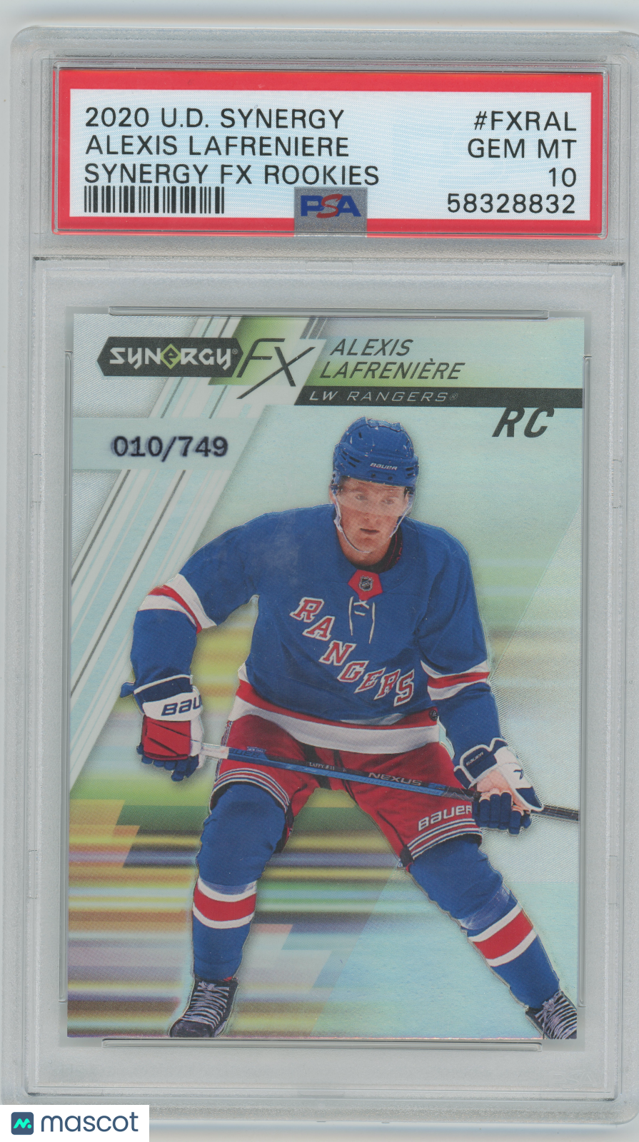 2020 Upper Deck Synergy - Alexis Lafreniere ROOKIE /749 - PSA 10 - /749