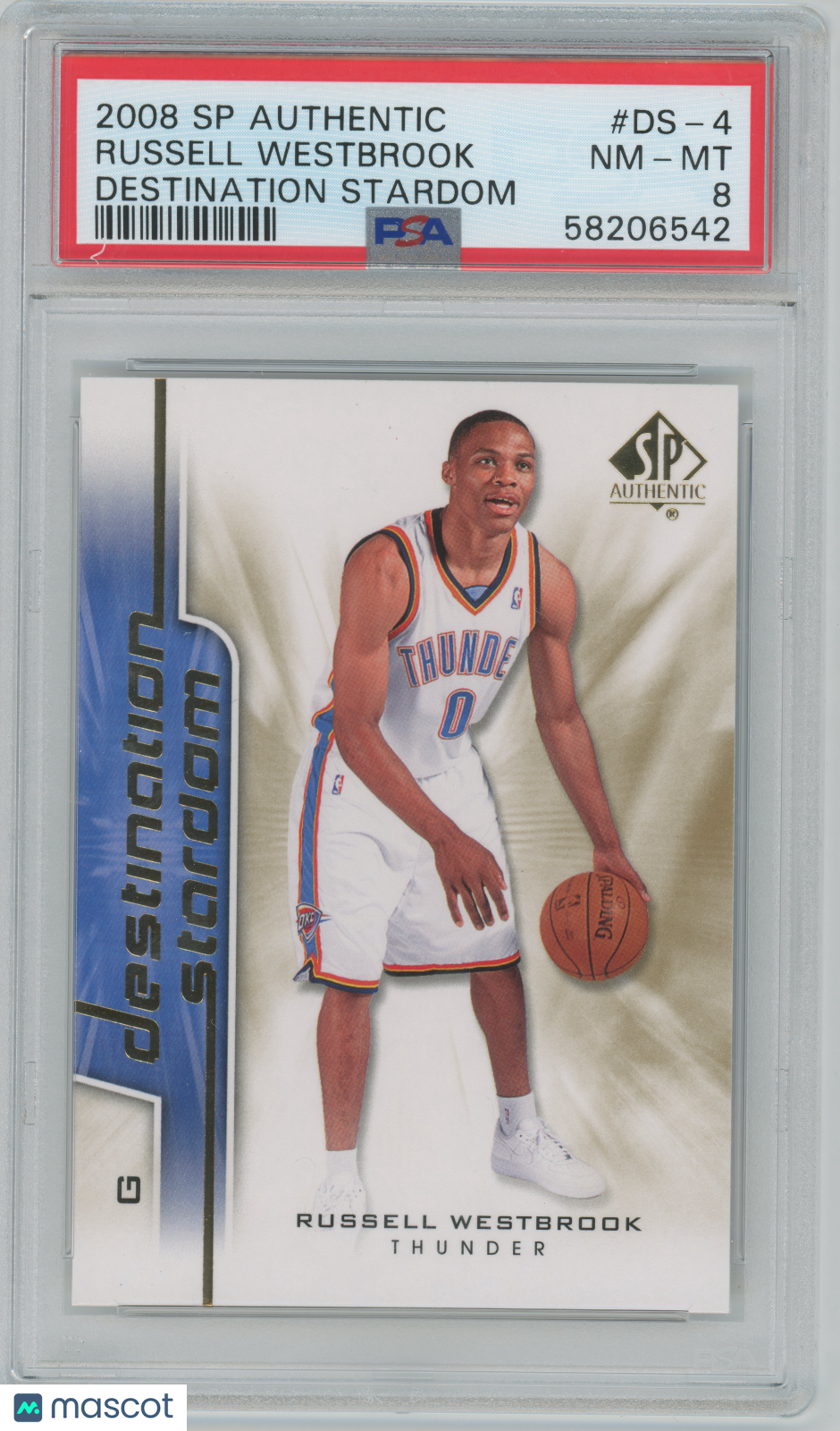 2008 SP Authentic- Destination Stardom- Russell Westbrook - Thunder ROOKIE - PSA