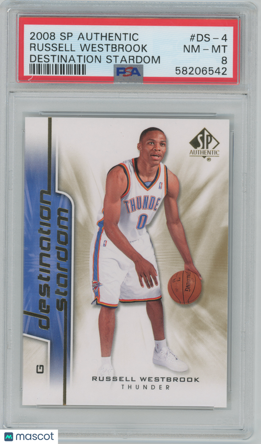 2008 SP Authentic- Destination Stardom- Russell Westbrook - Thunder ROOKIE - PSA