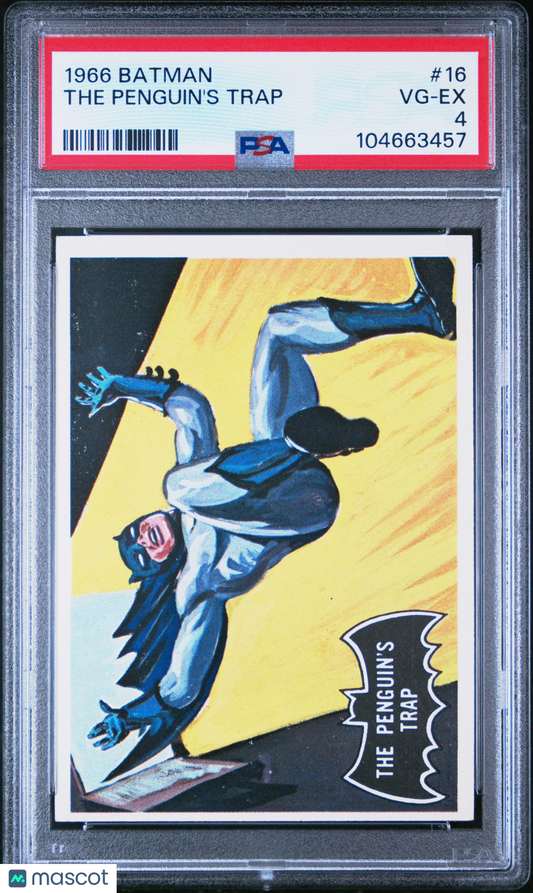 1966 Topps Batman - BLACK BAT - #16 The Penguins Trap PSA 4 VG-EX