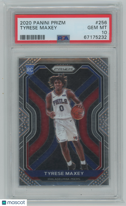 2020 Panini Prizm Tyrese Maxey #256 ROOKIE PSA 10