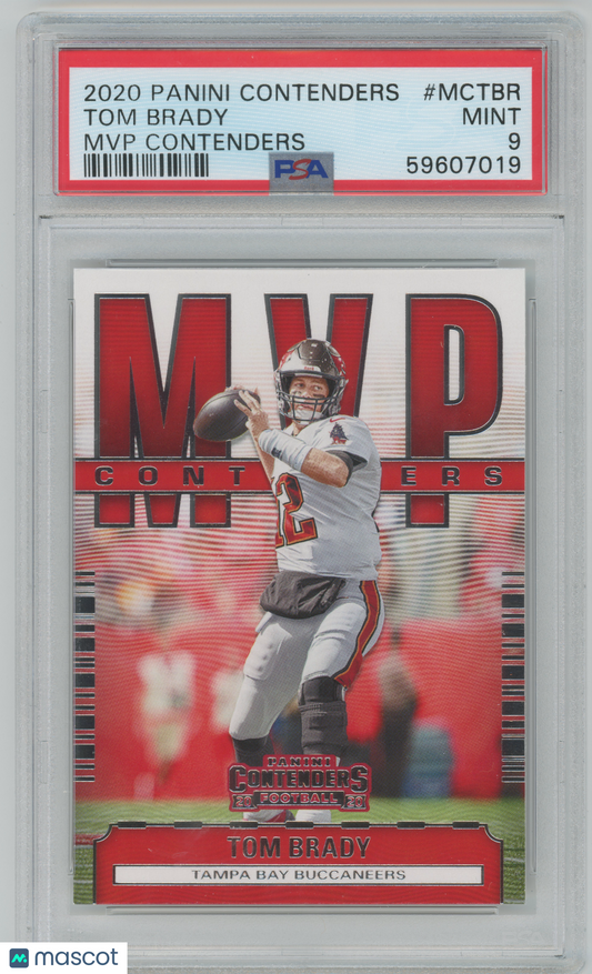 2020 Panini Contenders MVP Contenders #MCTBR Tom Brady Buccaneers PSA 9