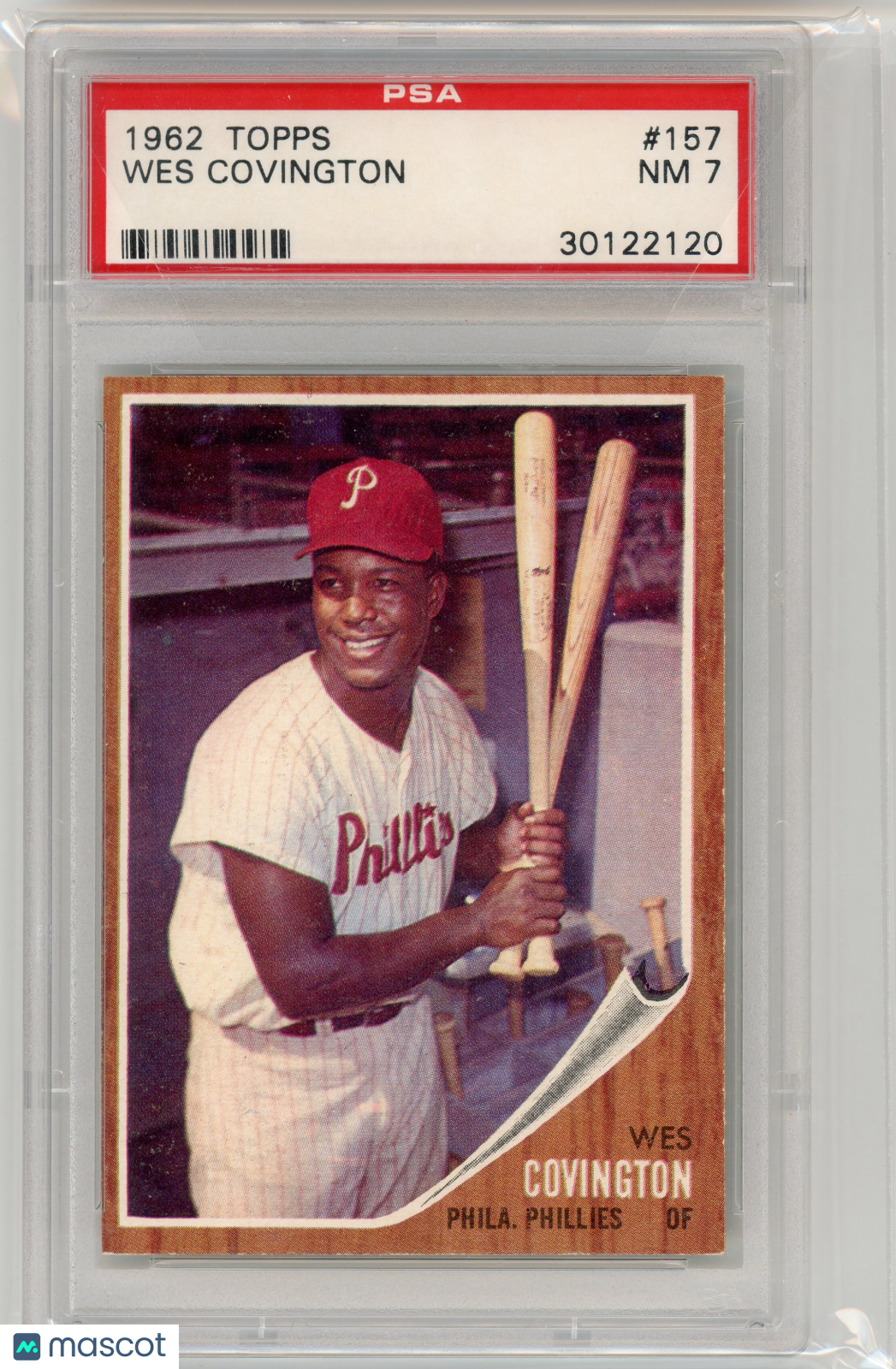 1962 Topps Wes Covington #157 PSA 7